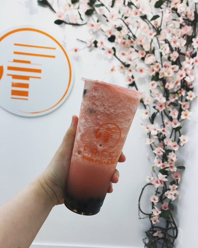 Original Fresh fruit drink with visible tapioca pearls