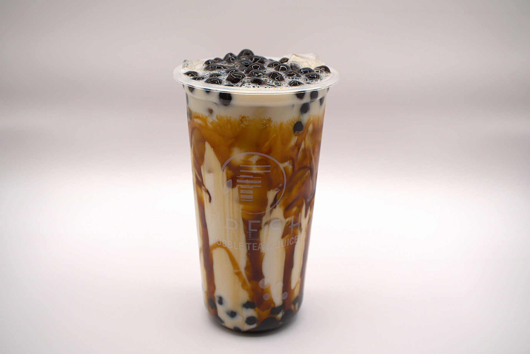 Fresh Lava Pearl Latte with brown sugar and tapioca pearls